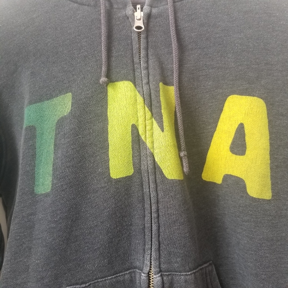 Tna aritzia unisex grey tna spellout zip up hoodie - Picture 8 of 10